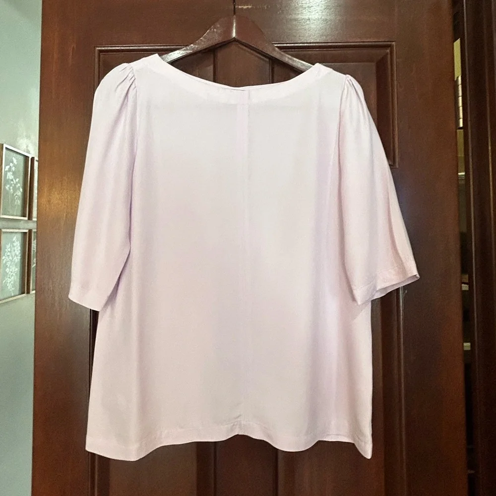 Banana‎ Republic Soft Lilac Pink  Puff Sleeve Blouse Women’s Medium
